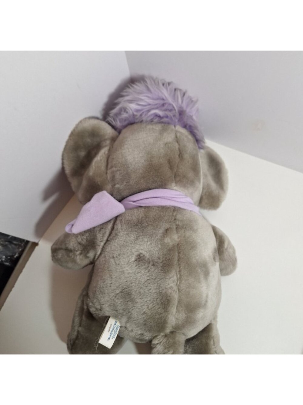 Disney Bianca Plush Mouse Purple Bow 16" Vintage 80s Made in Korea - Picture 13 of 16